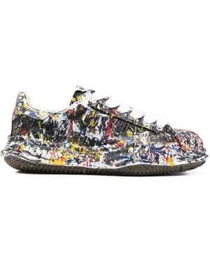 Maison Mihara Yasuhiro Paint-Splatter Trainers - White