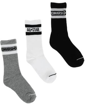 Converse Lot De Trois Paires De Chaussettes All Star À Logo Imprimé - Black