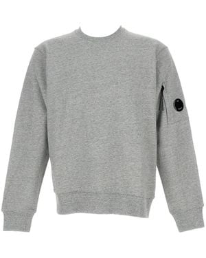 C.P. Company Lens-Detail Crew-Neck Sweatshirt - Grey