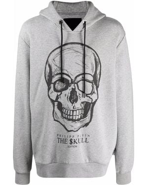 Philipp Plein スカルプリント パーカー - グレー