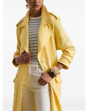 Ralph Lauren Belted Double-Breasted Jacket - Yellow