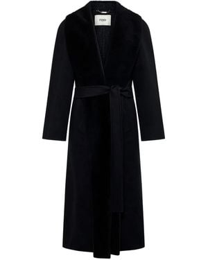Fendi Belt-fastening Coat - ブラック