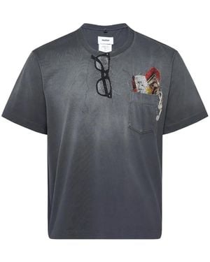Doublet Trompe L'Oeil Embroidery T-Shirt - Grey