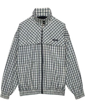 Prada Checked Collar Blouson Jacket - Grey