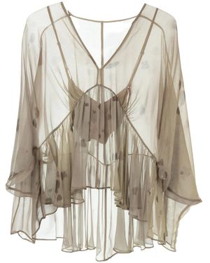 YANGKEHAN Shirt Met Ruches - Wit