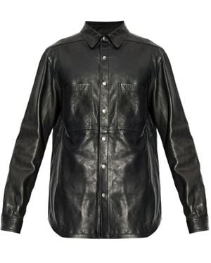 Rick Owens Button-Fastening Flap-Pocket Shirt - Black