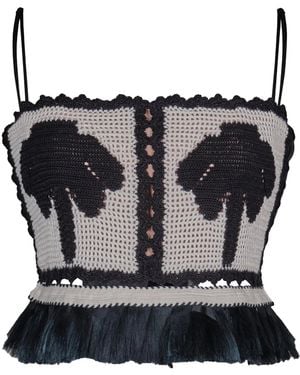 Johanna Ortiz Saguaro Crop Top - Black