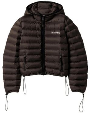 Miu Miu Hooded Padded Jacket - Black