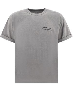 Mountain Research Embroidered Crew-Neck T-Shirt - Grey