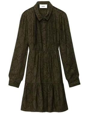 Ba&sh Rosyna Snake-Pattern Mini Dress - Green
