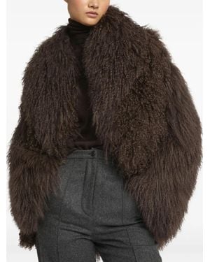 Yves Salomon Lamb-Shearling Jacket - Black