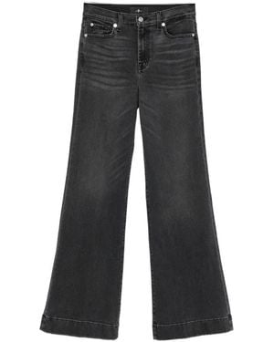7 For All Mankind Vaqueros Acampanados Modern Dojo Con Efecto Degradado - Negro