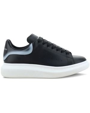 McQueen オーバーサイズ レザースニーカー - ブラック