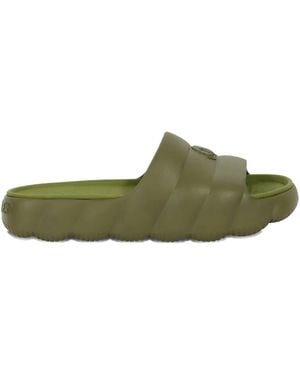 Moncler Lilo Quilted Slides - Green