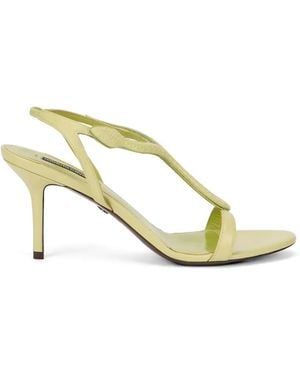 Roberto Cavalli Curve-Strap Sandals - Metallic