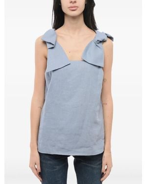 Chloé Linen Top - Blue