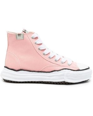 Maison Mihara Yasuhiro Peterson Cotton-Canvas Trainers - Pink