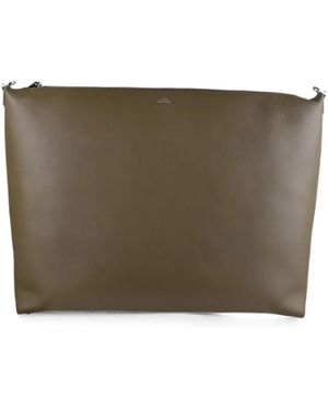 TOTEME Bevel Leather Tote Bag - Brown
