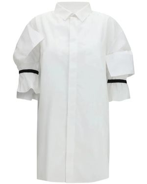 ALAINPAUL Asymmetrical-Sleeve Shirt - White