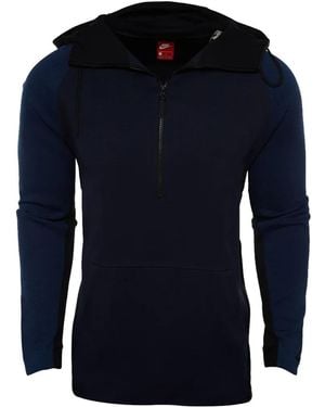 Nike Tech Fleece Half-Zip Hoodie - Blue