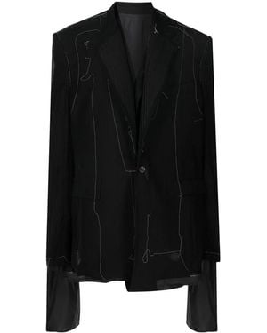 Nicolas Andreas Taralis Reversible Oversized Blazer - Black