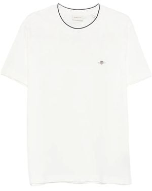 GANT Crew-Neck Short-Sleeve T-Shirt - White