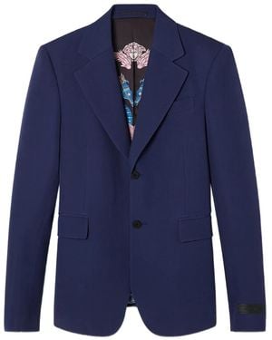 Versace Blazer de lana - Azul