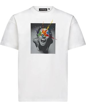 Mostly Heard Rarely Seen Embroidered Graphic-Print T-Shirt - White
