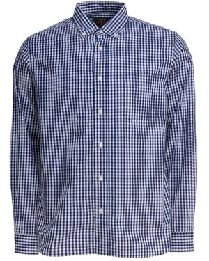 Beams Plus Gingham-Check Cotton Shirt - Blue