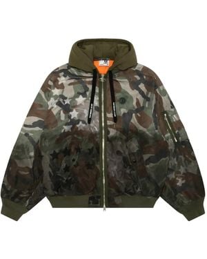 Aape By A Bathing Ape Jack Met Capuchon En Rits - Groen