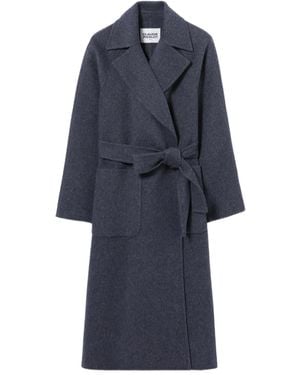 Claudie Pierlot ベルテッド コート - ブルー