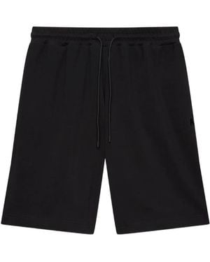 MSGM Drawstring Logo-Detail Shorts - Black