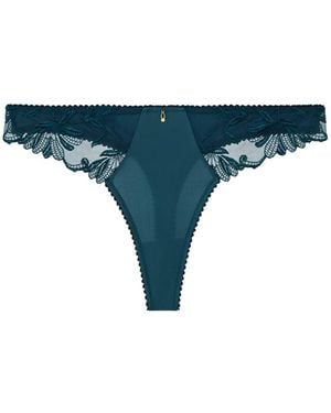 Aubade Lovessence Embroidered Thong - Blue