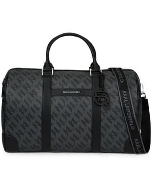 KARL LAGERFELD Sac Fourre-Tout Ikon À Motif Monogrammé - Noir