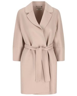 Max Mara Belted Coat - Natural