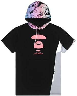 Aape By A Bathing Ape Camouflage-Print Hooded Mini Dress - Black