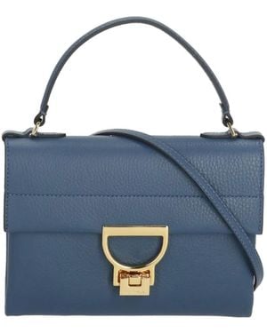 Coccinelle Mini Arlettis Leather Tote Bag - Blue