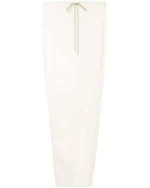 Rick Owens Long Fitted Skirt - White