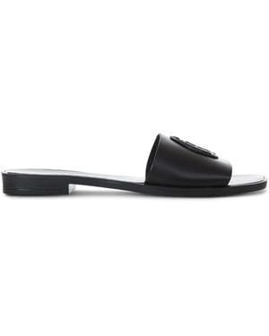 Just Cavalli Leather Slippers - Black