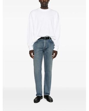 The Row Moe Faded Straight-Leg Jeans - Blue