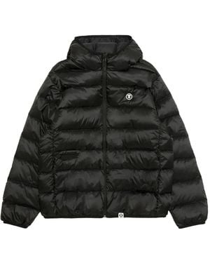 Aape By A Bathing Ape Hooded Quilted Padded Jacket - Black