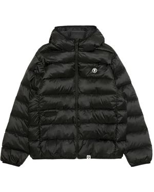 Aape By A Bathing Ape Hooded Quilted Padded Jacket - Black