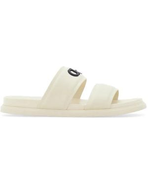 Ferragamo Gancini Slides - White