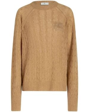 Etro Jersey Con Logo Bordado - Neutro