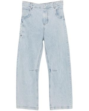 Entire studios Gem Logo-Patch Belt-Loop Jeans - Blue
