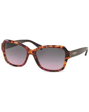 COACH Tortoiseshell-Effect Square-Frame Sunglasses - Pink