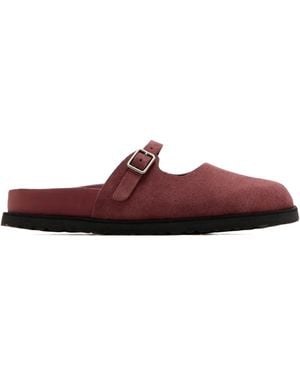 Birkenstock Maria Buckle-Strap Mules - Red