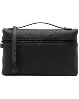 Loro Piana Bolso De Mano Extra Pouch L29 De Cuero - Negro