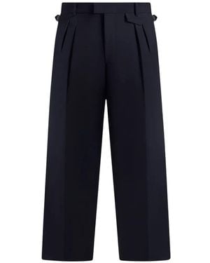 Manière De Voir Pierre Tailored Trousers - Blue