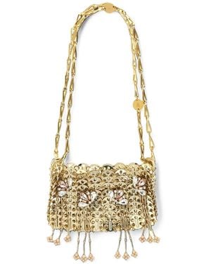 Rabanne 1969 Nano Crystal-Embellished Shoulder Bag - Metallic